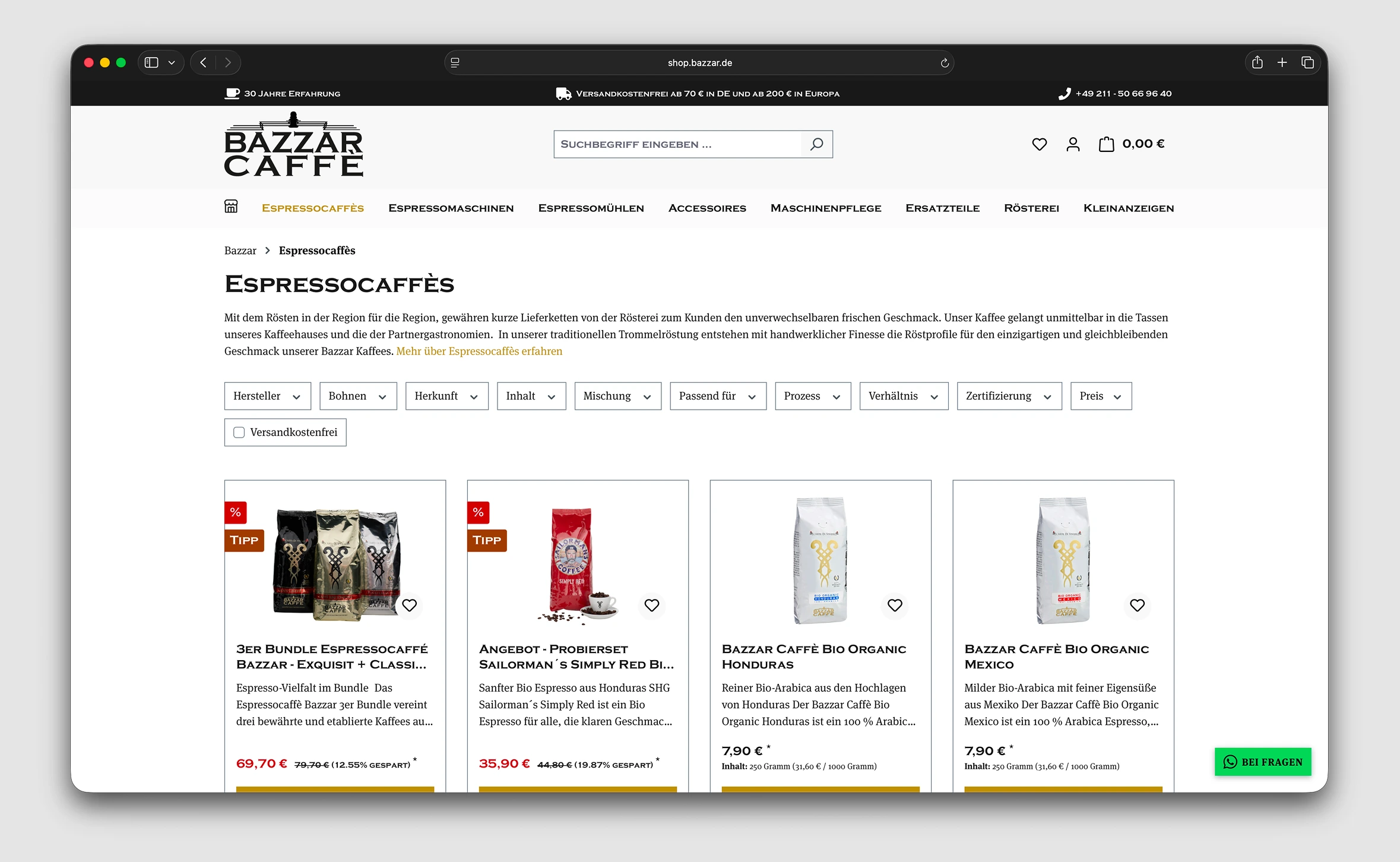 Bazzar – Produkt