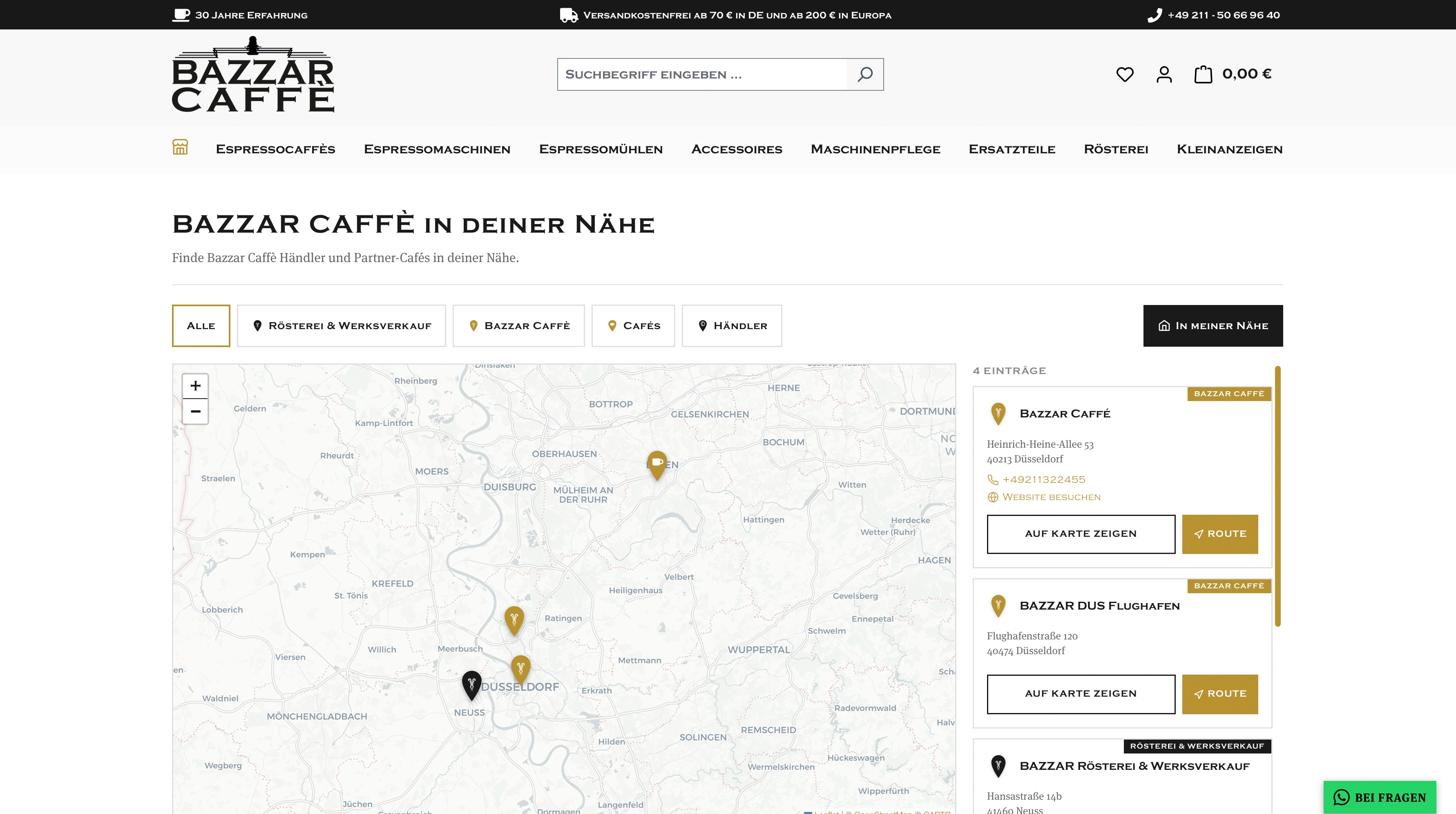 Bazzar Kaffeerösterei – Shopware Onlineshop