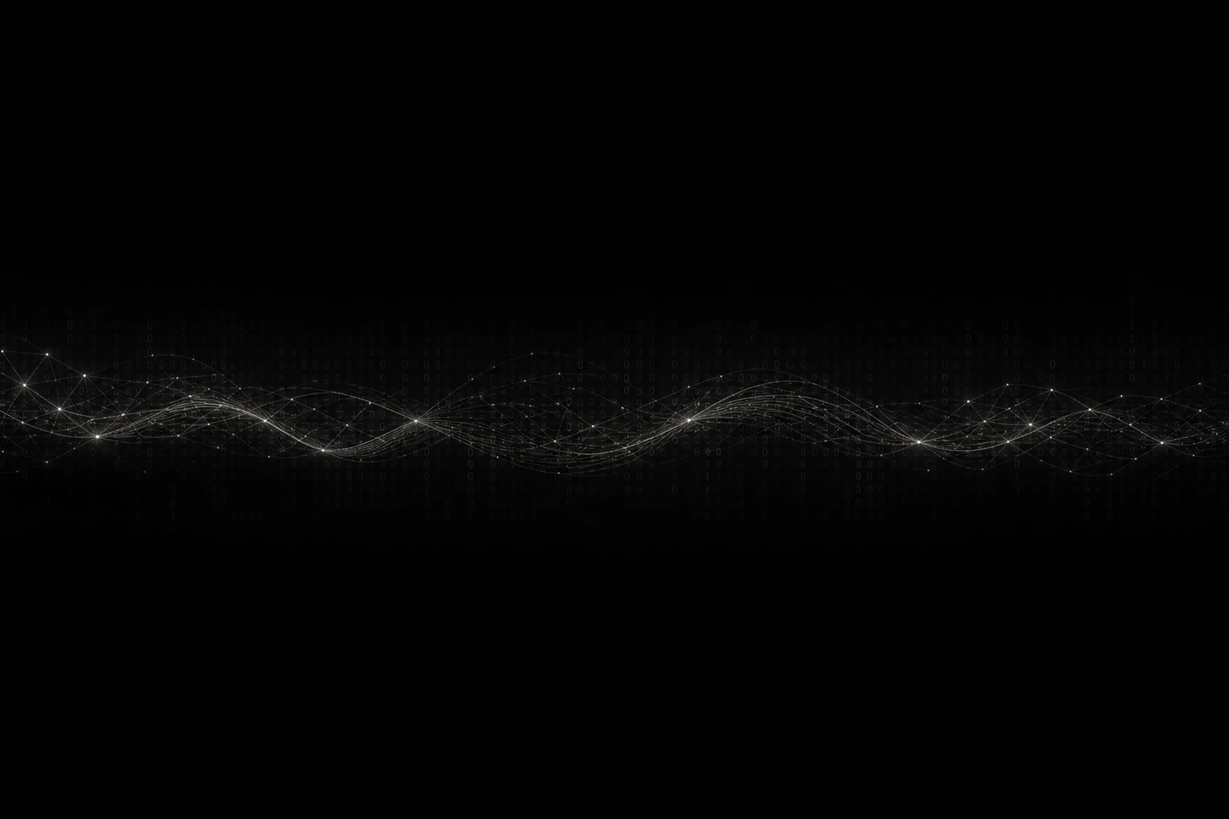 Abstraktes KI-Netzwerk in digitaler Atmosphäre