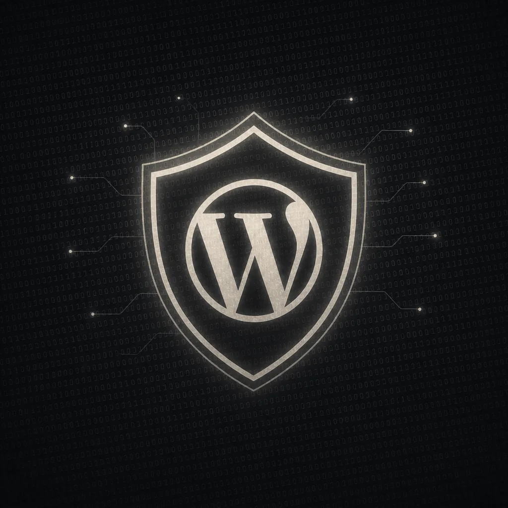 Sicherheits-Schild mit WordPress-Mark
